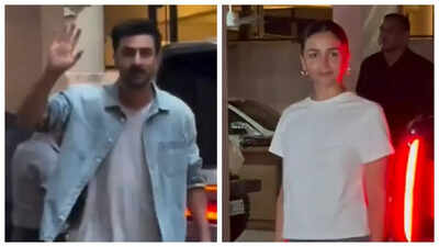 Ranbir Kapoor and Alia Bhatt twin in denim as they meet 'Love and War' director Sanjay Leela Bhansali; fans ask, "cooking up something cinematic?"