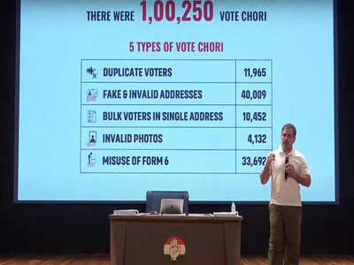 Rahul Gandhi’s 10 Major Allegations Against EC, Presents 'Evidence' Of 'Massive Vote Theft’