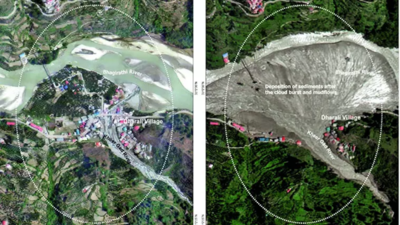 Uttarkashi flash flood: ISRO map shows Dharali barely exists now; river course changed, debris covers 20 hectares