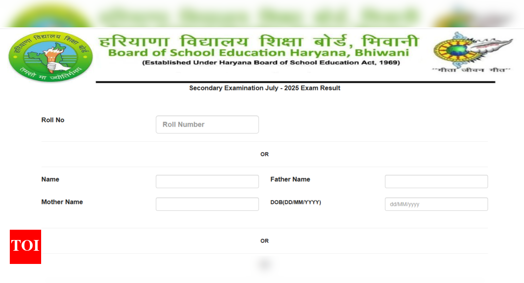 HBSE Class 10th Compartment exam result 2025 released at bseh.org.in: Direct link to download scorecards here 