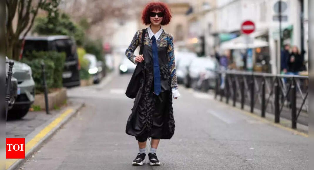 How to style sneakers with a dress