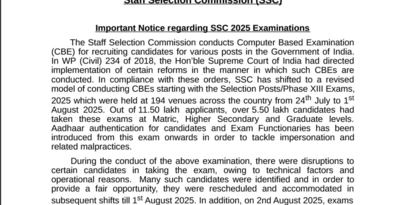 SSC to reconduct Phase XIII exams for 55,000 candidates: Check details here