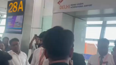  Row at Delhi airport as Air India delay angers passengers; staff seen asking fliers to calm down