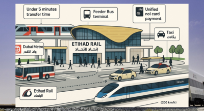UAE: Etihad Rail launch in 2026 will come with full metro, bus, taxi integration and Nol access