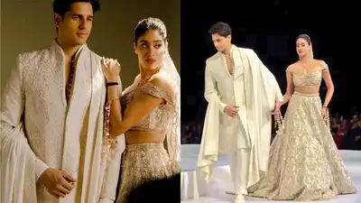 Janhvi Kapoor and Sidharth Malhotra stun at Gaurav Gupta’s star-studded bridal show