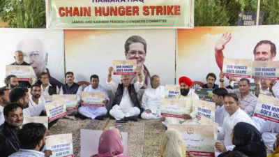 J&K: Congress starts hunger strikes for statehood, allies missing