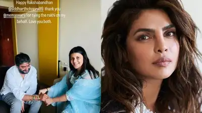 Priyanka Chopra misses Raksha Bandhan celebrations due to 'SSMB29' shoot; Gets emotional as cousin Mannara ties Rakhi for brother Siddharth Chopra