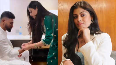 Asha Bhosle’s granddaughter Zanai Bhosle ties Rakhi to cricketer Mohammed Siraj; Puts dating rumours to rest