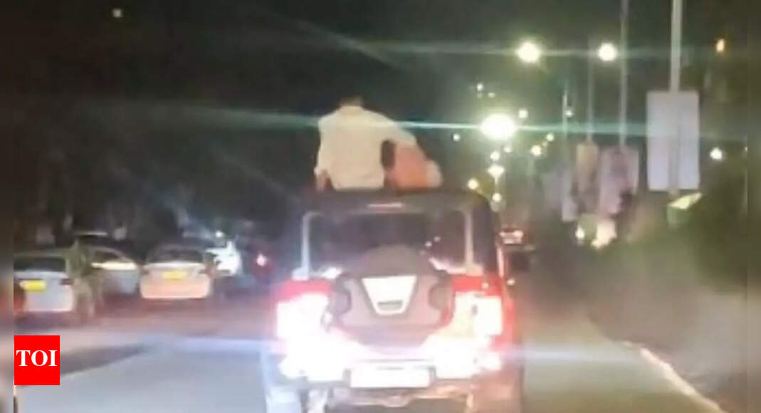 Watch: Couple perform stunts on car roof in Pune; video goes viral