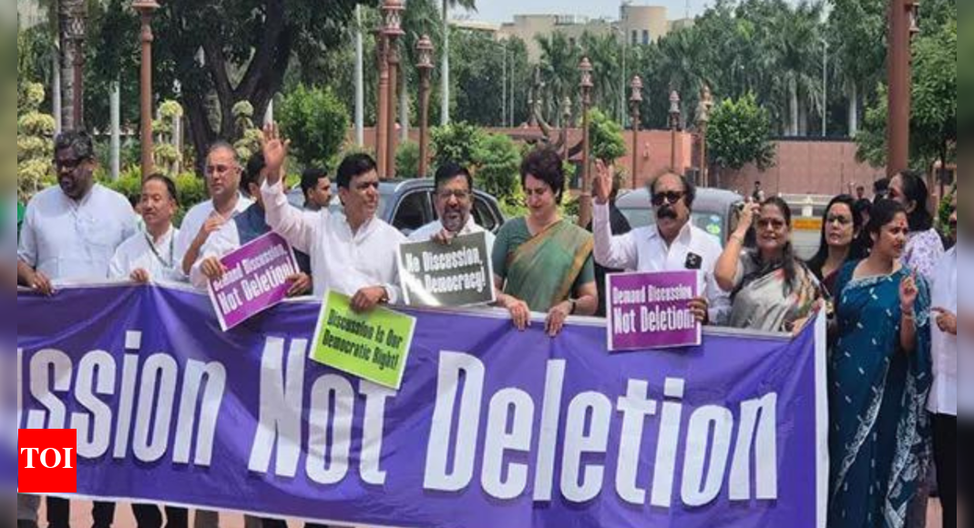 Voter 'fraud' row: INDIA bloc MPs to march from Parliament to EC; 'no permission,' say police