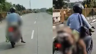  Man rides 80km with wife’s body tied to bike after fatal highway crash; police hunt for hit-and-run vehicle