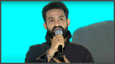 Jr NTR loses his cool during War 2 event in Hyderabad, warns fan to stay silent: 'Shall I leave?'