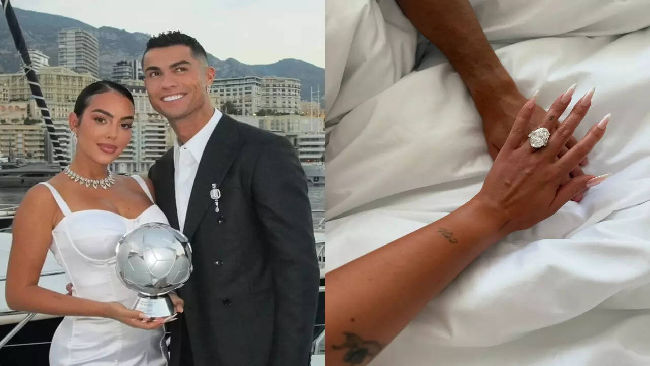 Cristiano Ronaldo's ₹25-crore engagement ring for Georgina is so big it  could blind you - Times of India