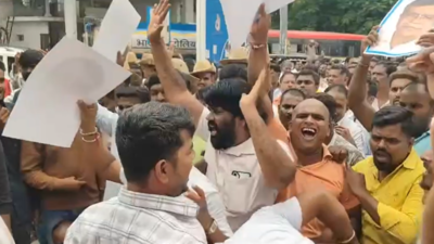  Thousands protest KN Rajanna’s removal from cabinate; supporter attempts self-immolation amid party dissent
