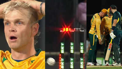  Shocking! Corbin Bosch in disbelief as ball hit stumps but bails stay put