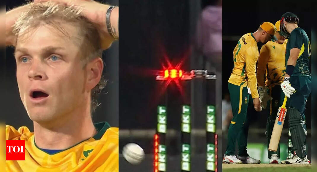 WATCH: Shocking! Corbin Bosch in disbelief as ball hit stumps but bails stay put