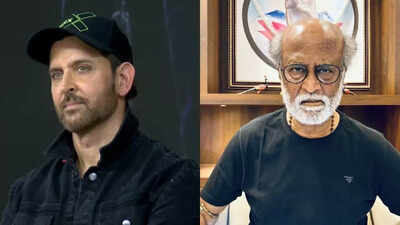  Hrithik Roshan pays heartfelt tribute to Rajinikanth's 50th anniversary ahead of the two mega releases; calls him 'one of my first teachers'