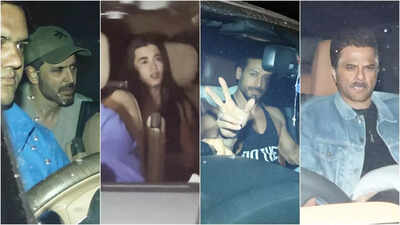 Hrithik Roshan, Saba Azad, Alia Bhatt, Ranbir Kapoor, Tiger Shroff and Anil Kapoor attend War 2 screening ahead of its release