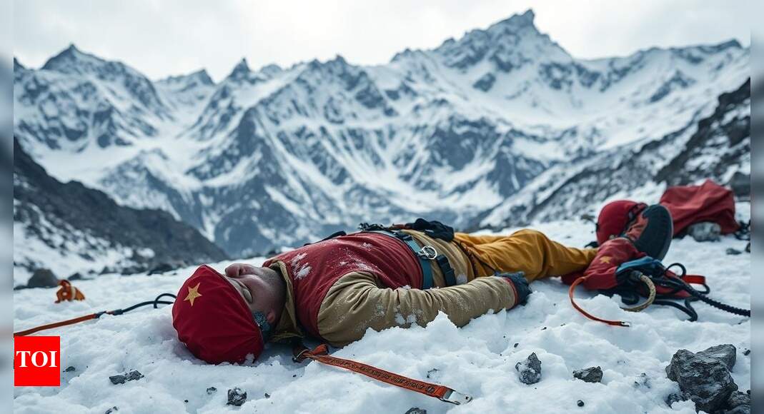 Chinese man dies on K2 descent Climber hit by falling rocks; had