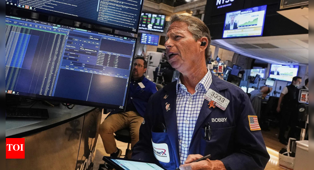 US market today: S&P 500, Nasdaq slip from peaks; Dow down 104 points after hot inflation data – Times of India