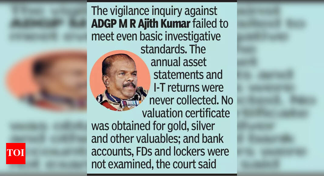 Assets case: Court rejects vigilance clean chit to ADGP ...