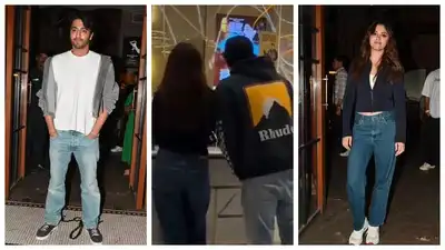 Ahaan Panday and Aneet Padda SPOTTED together on date night; co-stars grab dinner and watch 'Saiyaara' at theatre amid 'War 2' and 'Coolie' release - WATCH