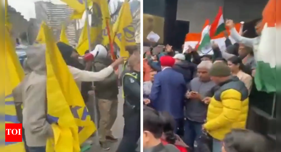 <div>I-Day in Melbourne disrupted: Indians come face to face with Khalistan 'goons' - confrontation caught on cam</div>