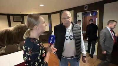 'This is how much Russians respect Trump': Sergei Lavrov called 'trollmaster' as he arrives in Alaska wearing a USSR sweatshirt