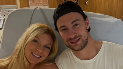Edmonton Oiler star Andrew Mangiapane and Claudia Tersigni share first photos as they welcome baby boy AJ