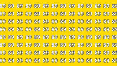  Can you spot the number 98 in a sea of 89s?