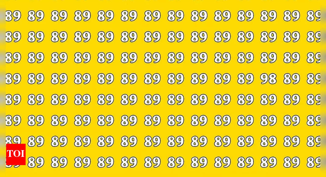 Optical illusion test: Can you spot the number 98 in a sea of 89s?
