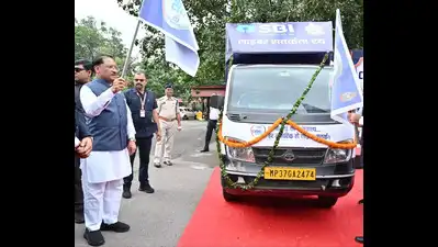 Chhattisgarh CM Sai flags off SBI cyber security awareness van in Raipur, launches statewide drive against online fraud