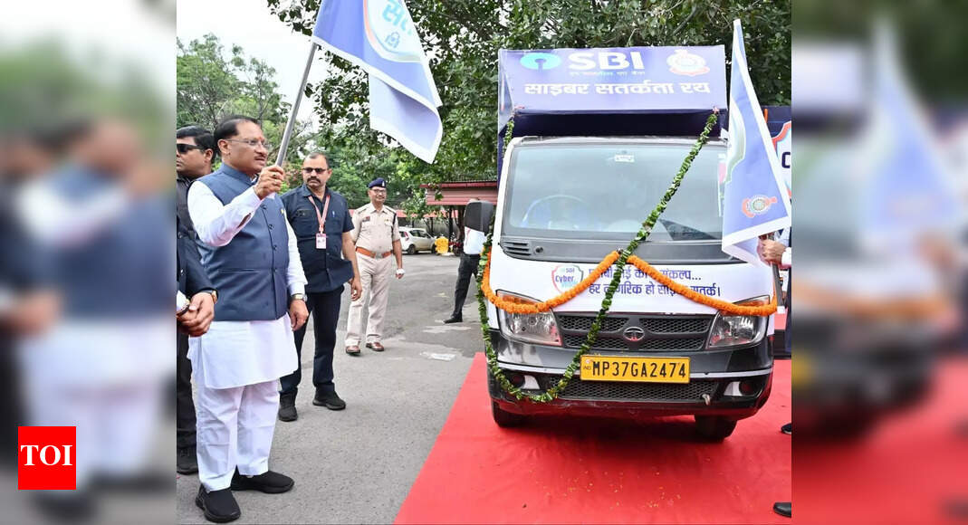 Chhattisgarh CM Sai flags off SBI cyber security awareness van in Raipur, launches statewide drive against online fraud