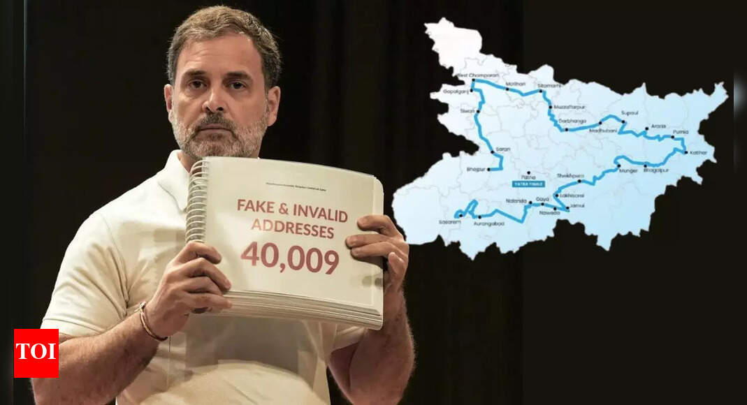 Rahul Gandhi kicks off ‘Voter Adhikar Yatra’ in Bihar: 16 days, 1,300 km, 20 districts – full route
