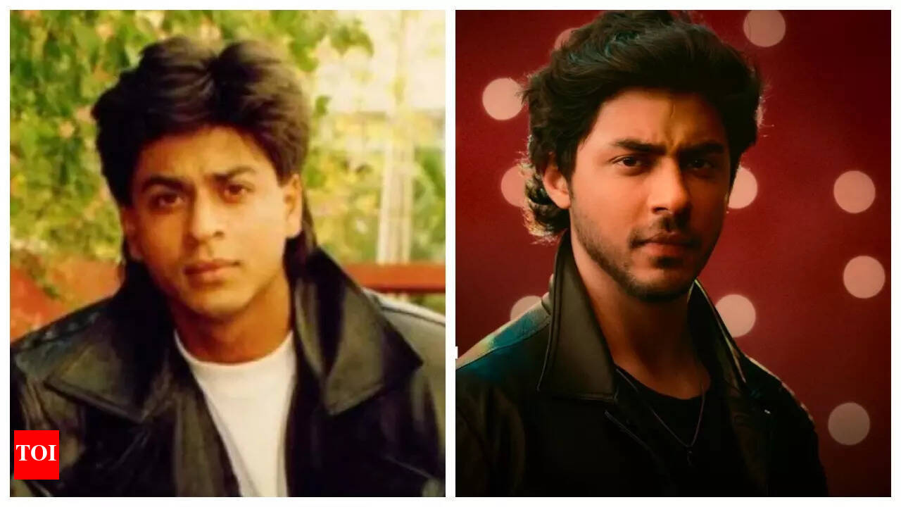 Shah Rukh Khan's throwback photos resurface as Aryan Khan's first look in ' Bad**s Of Bollywood' sparks frenzy - Pics | - Times of India