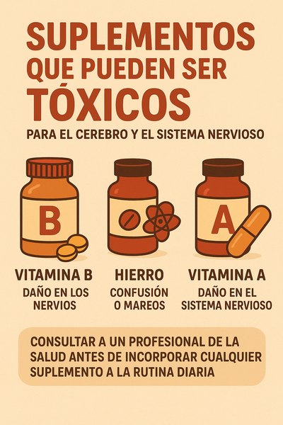 3 Suplementos que Pueden Ser Tóxicos para el Cerebro y el Sistema Nervioso (y cómo evitarlos)