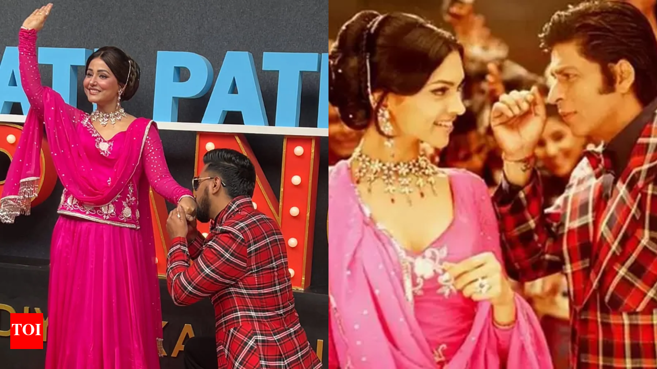 om shanti om deepika pink dress Shanti Priya Pink Dress Recreation
