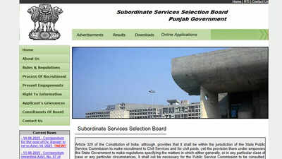  Apply online for 368 vacancies at sssb.punjab.gov.in