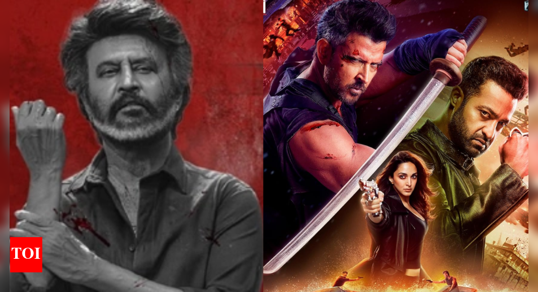 「クーリー」vs「ウォー2」ボックスオフィスコレクション4日：ラジニカントのスターラーエッジは、ニザムのntr-hrithikロシャンの映画を過ぎて|