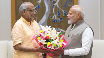  PM Modi meets NDA pick CP Radhakrishnan; conveys wishes - see pics