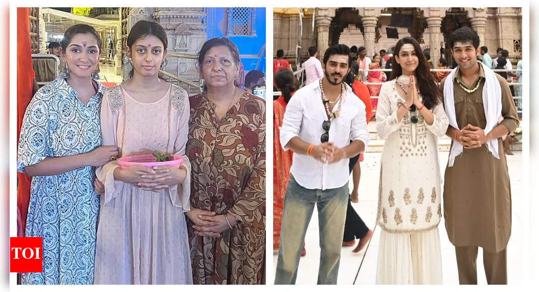 Srishti Jain and Amandeep Sidhu seek blessings at Jyotirlinga Kashi Vishwanath for Ganga Mai Ki Betiyan