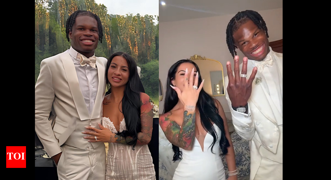 Travis Hunter’s wife Leanna Lenee’s shocking moment during his Heisman Trophy win first sparked separation rumors