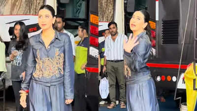 Karisma Kapoor steps out amid family feud over late Sunjay Kapur’s Rs 30,000 crore fortune; shoots in heavy Mumbai rains: PICS