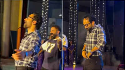  Fahadh Faasil brings back 'Aavesham' dance moves; fans go wild