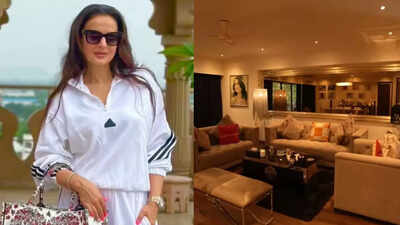 Inside Ameesha Patel’s luxurious Mumbai home: Warm interiors, sun-lit balcony, 400 designer bags and rare MF Hussain paintings
