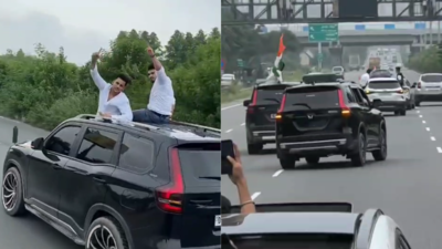  Black luxury cars create chaos, dance to loud music on Gurgaon-Delhi stretch; video viral