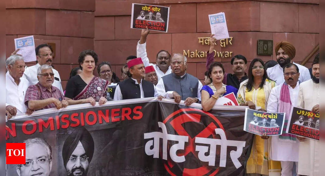 INDIA bloc continues SIR protest: Telangana Congress demands urea for farmers; ruckus adjourns parliament