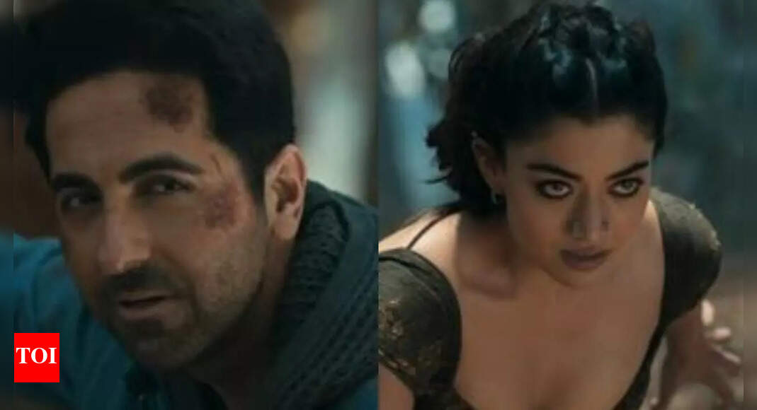 Thama teaser: Ayushmann-Rashmika’s ‘bloody’ love story