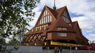 This Swedish church is moving 3 miles down the road. It's relocating before a mine swallows the town