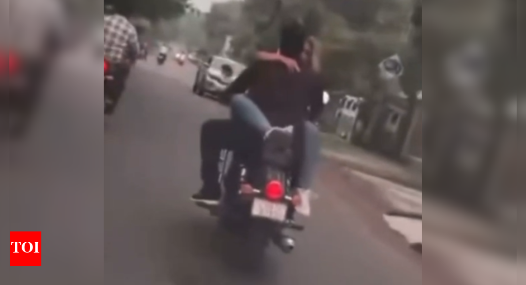 Man booked after video of couple romancing on moving bike in Chhattisgarh goes viral